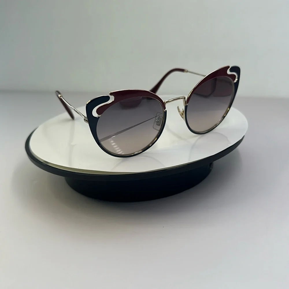 💯- New Authentic Miu Miu MU 57TS HB5GR0* 3N Metal Women Noir sunglasses - Picture 7 of 16